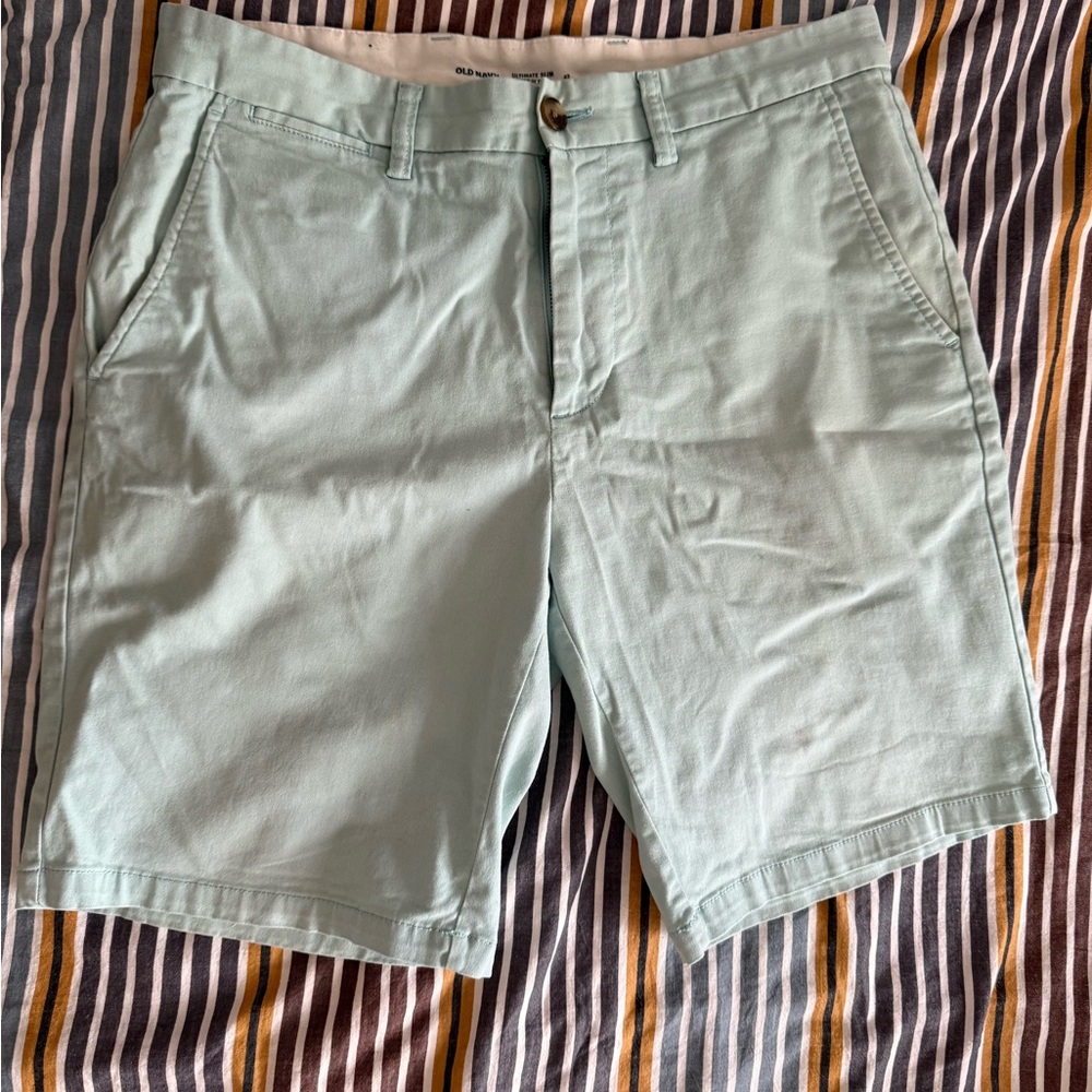 Old Navy Green Flat Front Shorts